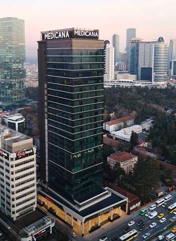 Medicana hospital tower exterior in Istanbul